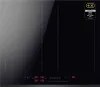 A black induction hob with digital displays and controls. Produktbild-Vorschau