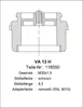 A technical drawing of a valve fitting with accompanying specifications. Produktbild-Vorschau