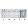 A white over-the-door hook rack with ten wooden knobs, displayed against a white and light gray background. Produktbild-Vorschau