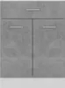 vidaXL Mobile basso con cassetti Grigio cemento 60x46x81,5 Anteprima dell’immagine prodotto 3