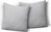 2er Pack Kissenbezug Kissenhülle 40x40 cm silber Uni Jersey Produktbild-Vorschau 1