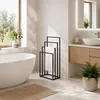 ModernHome AIE-44 – stojak na ręczniki, 4 ramiona, czarny Podgląd zdjęcia produktu 4
