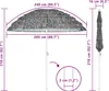 vidaXL Plážový slunečník, přírodní, 205 x 205 x 210 cm, Náhled obrázku produktu 3
