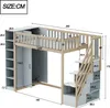 Sweiko Multifunktionales Hochbett 90x200cm mit Regalen, Produktbild-Vorschau 13