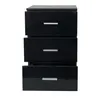 Nachttisch Flurschrank 3 Schubladen 63 cm hoch schwarz Produktbild-Vorschau 3