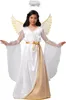 A young girl dressed in an angel costume, complete with wings and a halo, stands against a white background. Anteprima dell’immagine prodotto