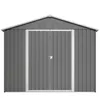 GIHAUVIA Metall Gerätehaus Grau 180 × 229,4 × 191 cm Produktbild-Vorschau 12