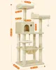 FEANDREA Arbre à chat, arbre à chat 143 cm, 2 plates-formes Voir les images du produit 2