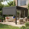 Pergola bioclimatica 3x3m in alluminio e acciaio + tenda Anteprima dell’immagine prodotto 4