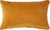A close-up, front-facing view of a rectangular mustard yellow pillow. Produktbild-Vorschau