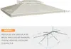 Toit pour kiosque de jardin OUTSUNNY 100110-052CW Voir les images du produit 2