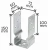 Supporto per montante a U ETA-10/0210 71x150x100x60mm TZN Anteprima dell’immagine prodotto 9