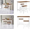 vidaXL Bartisch  und Hocker Set 3 tlg. Massivholz - Bar-Set Produktbild-Vorschau 1