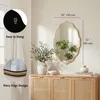 Miroir mural ovale doré avec bordure ondulée, idéal pour Voir les images du produit 2