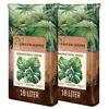 Two bags of potting soil for Monstera plants, displayed side-by-side against a white background. Produktbild-Vorschau