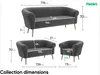 MEBLINI Mini Sofa 2-Sitzer für Wohnzimmer - Mini Lounge für Produktbild-Vorschau 7