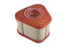 A triangular air filter with a red top and white pleated filter material, isolated on a white background. Náhled obrázku produktu