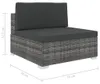 vidaXL Canapé modulaire partie centrale 1 pc + coussins Voir les images du produit 4