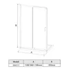 Cabina doccia SONNI 110 x 185 in oro spazzolato, porta Anteprima dell’immagine prodotto 4