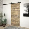 vidaXL Schiebetürbeschlag-Set SKIEN 200 cm Stahl Schwarz Produktbild-Vorschau 3