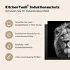 KitchenYeah© Herdabdeckplatte Löwe - Porträt - Schwarz - Produktbild-Vorschau 5