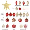 Weihnachtskugeln Rot Gold, Weihnachtsdeko 106er Set in 24 Produktbild-Vorschau 2