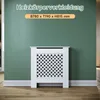 SONNI 78 cm blanc Grille croisée Habillage de radiateur Voir les images du produit 1
