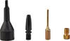 Four different nozzle attachments for an air compressor, laid out on a white background. Produktbild-Vorschau