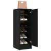 vidaXL Skriňa na topánky čierna 32x35x92 cm Materiál drevo Náhľad obrázku produktu 3
