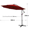 Aopunly Sonnenschirm 360° drehbare Ampelschirm Ø300cm Produktbild-Vorschau 2