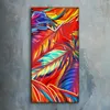 Wandbild Leinwand Bilder mit Uhr 30x60 Kunst bunte Produktbild-Vorschau 2