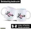 Huuraa Kaffeetasse Love Herz Hearth 330ml Weiß Keramik Produktbild-Vorschau 2