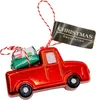 Hängende Deko-Weihnachtskugel – Rotes Auto Produktbild-Vorschau 3