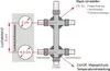 Diagram showing installation dimensions and connections for a shower mixer. Produktbild-Vorschau