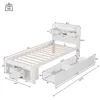 Lit enfant Merax 90 x 190 cm avec port USB en bois massif , Voir les images du produit 7