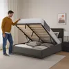 LED Polsterbett 'Tröstiar' mit Bettkasten und Matratze Produktbild-Vorschau 6