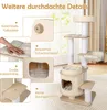 COSTWAY drapak duży, 151cm, drzewo dla kota, drapak dla Podgląd zdjęcia produktu 7