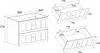 A technical drawing with dimensions of a bathroom cabinet and its drawers. Náhled obrázku produktu