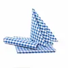 Landhaus Tischwäsche 10 mm Karo blau-weiß 60 x 60 - 6 Stück Produktbild-Vorschau 4