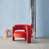 sweeek - Dreibeiniger Sessel mit Samtbezug - Orange Produktbild-Vorschau 3