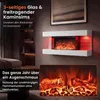 COSTWAY Elektrický krb, 32 palcov, 3-stranný, dekoratívny Náhľad obrázku produktu 5