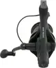 A black fishing reel is shown against a white background. Náhľad obrázku produktu