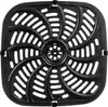 A top-down view of a black air fryer basket with a circular pattern of holes. Náhľad obrázku produktu