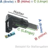 Diagram showing dimensions of a product with labels. Produktbild-Vorschau