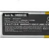 A close-up view of a battery pack label with product information and warnings. Produktbild-Vorschau