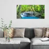 DEQORI Glasbild Echtglas 100x50 cm 'Exotischer Wasserfall' Produktbild-Vorschau 3