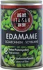 A can of edamame soybeans with product information and branding. Náhled obrázku produktu