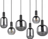 Suspension DIVA noir-fumé-chromé 6xE27x10W verre dim. : Voir les images du produit 3