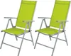 2 Stück Garten Klappstuhl Aluminium - Textilen Silbergrau/Lime Produktbild-Vorschau