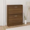 vidaXL Botník hnedý dubový vzhľad 59x17x81 cm materiál na Náhľad obrázku produktu 2
